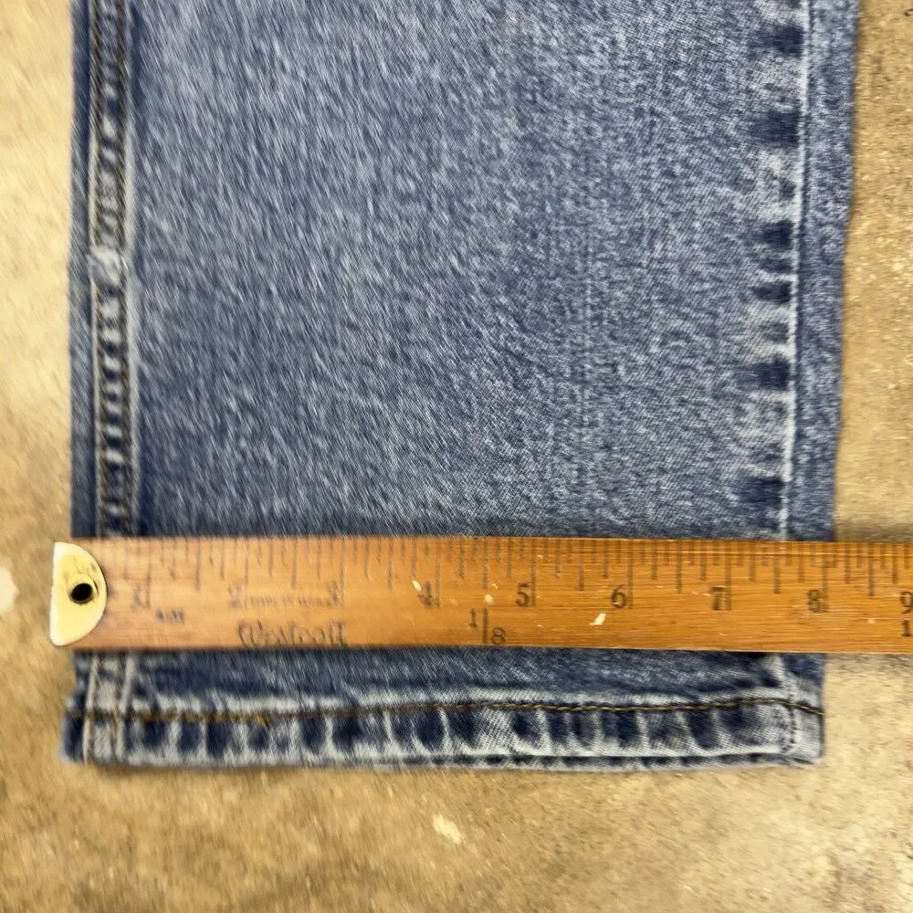 Levi’s 514 Straight Fit Blue Jeans Men’s Size 37x29.5 Distressed Wash Denim‎